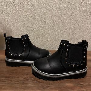 NWOT Wonder Nation Rocker Style Black Girl Booties Size 8
